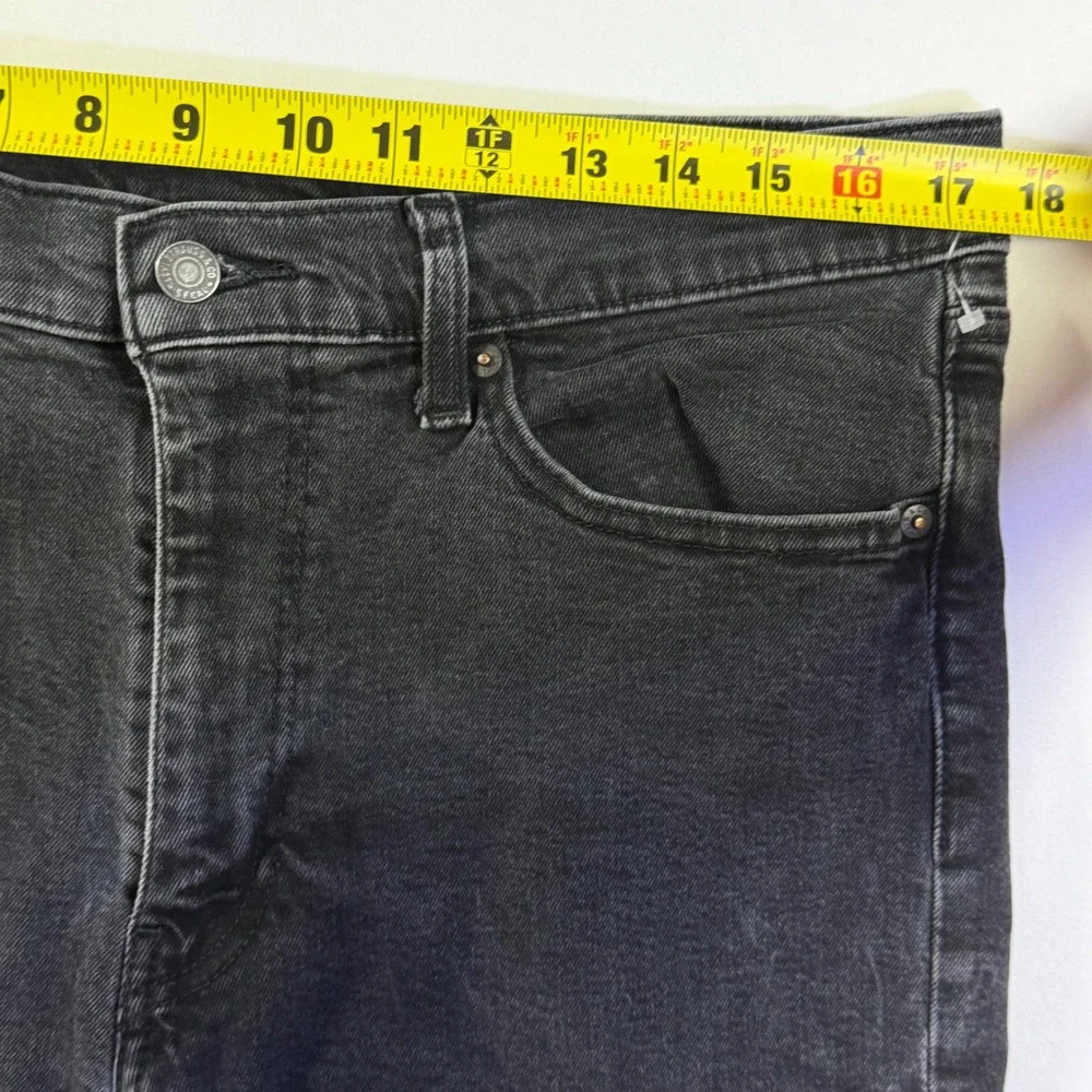 Levi's 514 Slim Straight Jeans Mens 36x31 Washed‎ Black Charcoal Stretch Denim